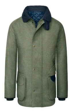 Men's Scottish Saxony Tweed Shooting Coat -Fashion Men Clothing Store TS30450LOVATGRNSKYWP 1
