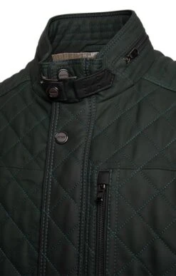 Men’s Quilted Leather Jacket -Fashion Men Clothing Store TS30800OLIVEDKBROWN 2