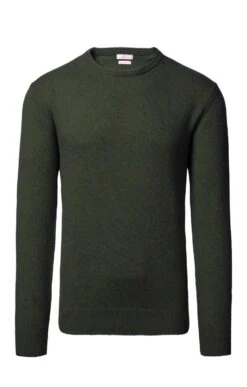 Men's Lambswool Crew Neck -Fashion Men Clothing Store TT00919TWEEDGREEN 1
