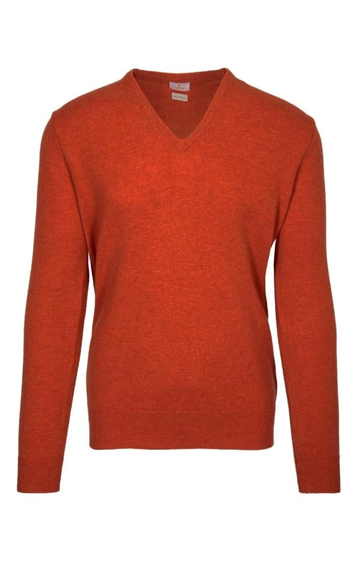 Men's Lambswool V Neck 2 Men's Lambswool V Neck - Image 2