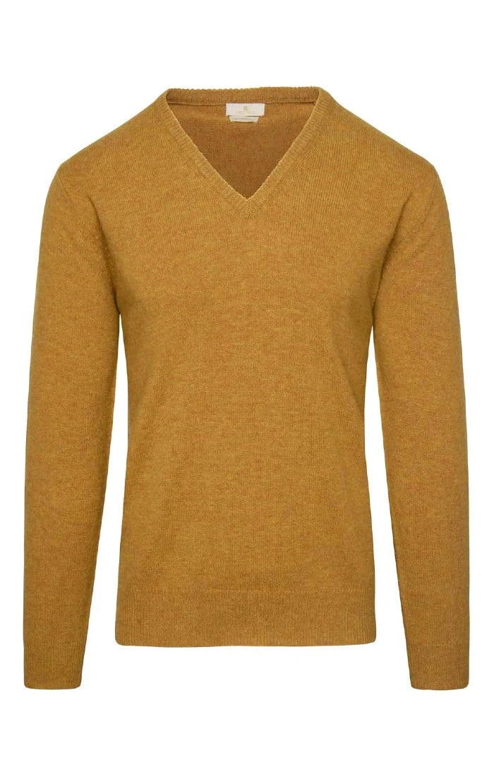 Men's Lambswool V Neck 3 Men's Lambswool V Neck - Image 3