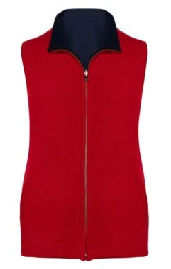 Men's Lambswool Reversible Gilet -Fashion Men Clothing Store TT00923NAVYRED 1