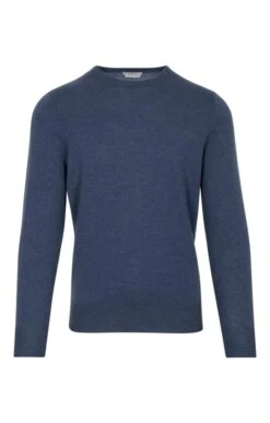 Men's Merino Crew Neck 6 Men's Merino Crew Neck -Fashion Men Clothing Store TT04892LTDENIM 1 1