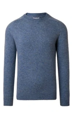 Mens Shetland Crew Neck -Fashion Men Clothing Store TT14050DENIM 1