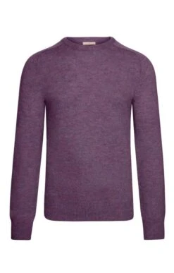 House Of Bruar 2 Ply Lambswool Crew Neck -Fashion Men Clothing Store TT15000HEATHER 1
