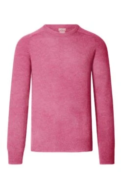 House Of Bruar 2 Ply Lambswool Crew Neck -Fashion Men Clothing Store TT15000OLDROSE 1