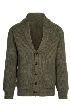 Men's Merino & Lambswool Shawl Collar Cardigan -Fashion Men Clothing Store TT21532LICHEN 1