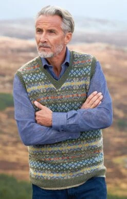 Men's Shetland Fairisle Slipover