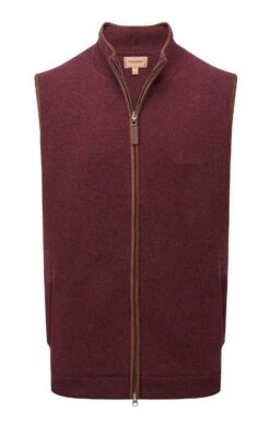 Men’s Schoffel Orkney Merino Gilet -Fashion Men Clothing Store TT23501DAMSON 2
