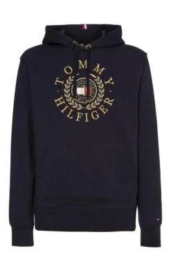 Men's Tommy Hilfiger Round Icon Graphic Hoodie -Fashion Men Clothing Store TT55411DESERTSKY 2
