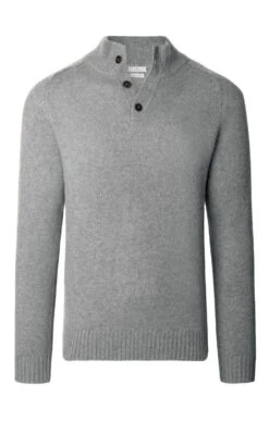 Shetland Button Troyer -Fashion Men Clothing Store TT89120FLANNELGREY 1