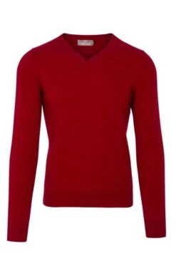 Cashmere V Neck -Fashion Men Clothing Store TT91110RED 1