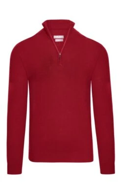 Cashmere T-Zip -Fashion Men Clothing Store TT92111RED 1