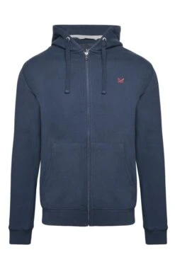 Men’s Crew Clothing Crossed Oars Zip Hoodie -Fashion Men Clothing Store TW85232NAVY 2