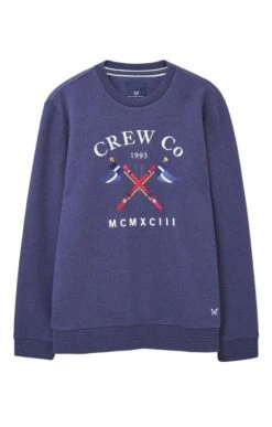 Men's Crew Clothing Graphic Jumper -Fashion Men Clothing Store TW85260NAVYMARL 2