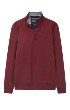 Men's Crew Clothing Classic Half Zip -Fashion Men Clothing Store TW91372CARDOVANMARL 2