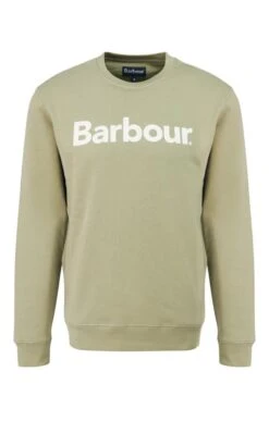 Men's Barbour Logo Crew -Fashion Men Clothing Store TY22003BLEACHEDOLIVE 2