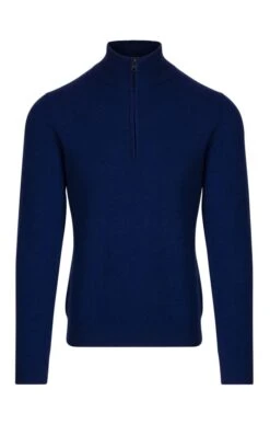 Men's Cashmere T-Zip -Fashion Men Clothing Store TZ61232LIBERTYBLUE 1