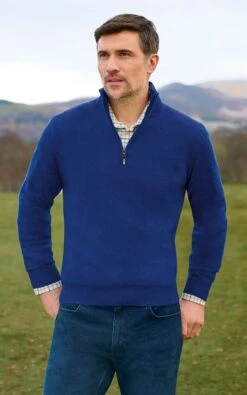 Men's Cashmere T-Zip