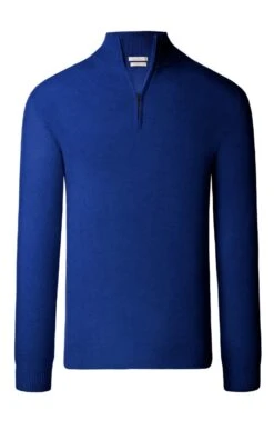 Men's Cashmere T-Zip -Fashion Men Clothing Store TZ61232ULTRABLUE 1