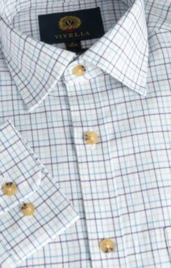 Men's Viyella Cotton/Wool Shirt 9 Men's Viyella Cotton/Wool Shirt -Fashion Men Clothing Store TZ99566LIGHTBLUEMINICHK 1